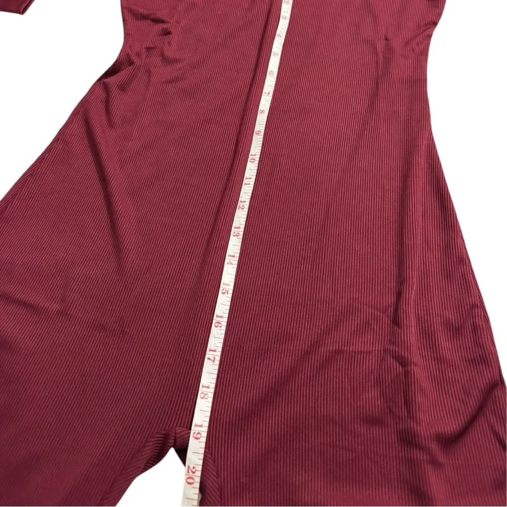 Burgundy Long Sleeve Jumpsuit. Size L. New - Picture 9 of 12